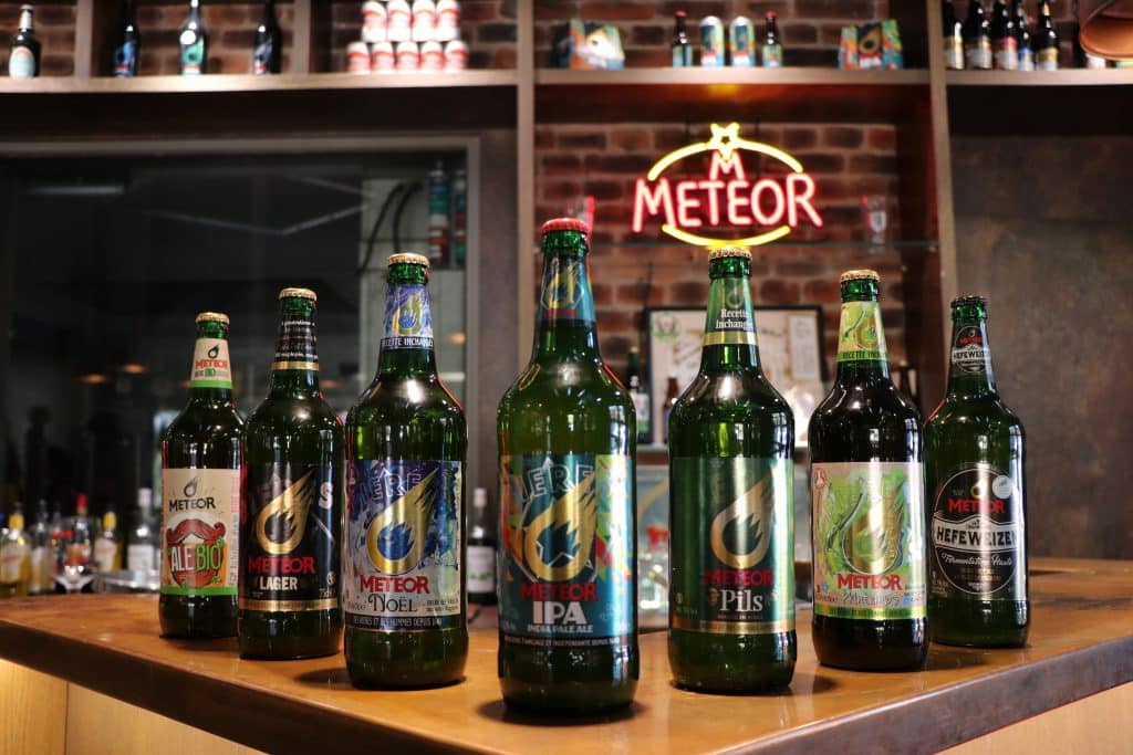 Les bouteilles de bière en verre consignées de Brasserie Meteor
